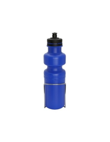 Water Bottle with Alloy Cage 28oz Blue.